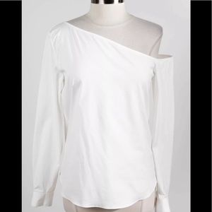 Theory Women's Asymmetric One Shoulder Blouse